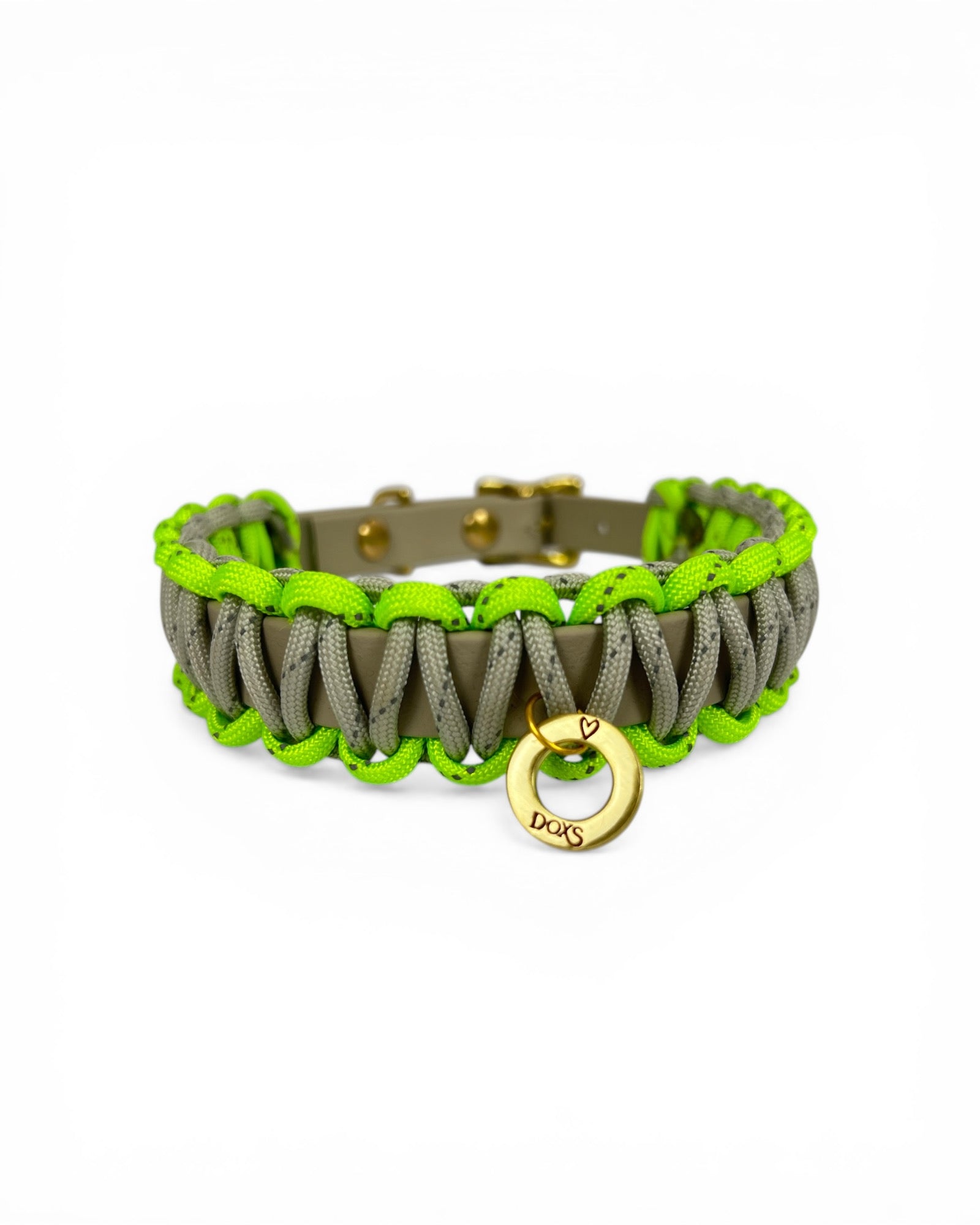 Biothane Hundehalsband mit reflektierenden Details Beige