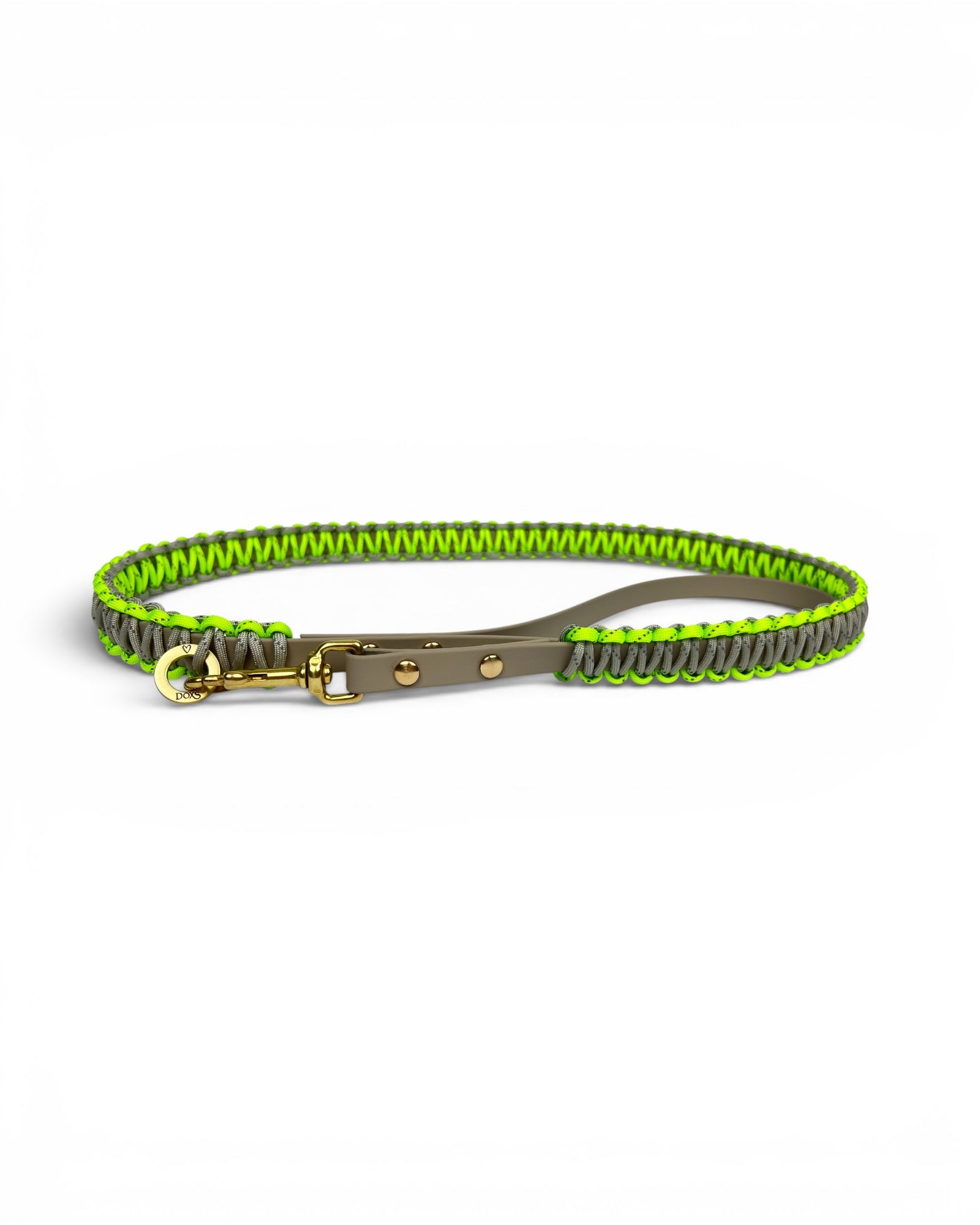 BioThane Hundeleine mit reflektierendem Paracord Beige