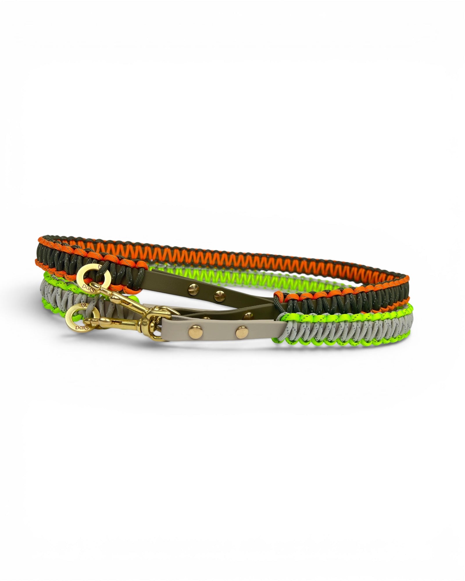 BioThane Hundeleine mit reflektierendem Paracord Beige